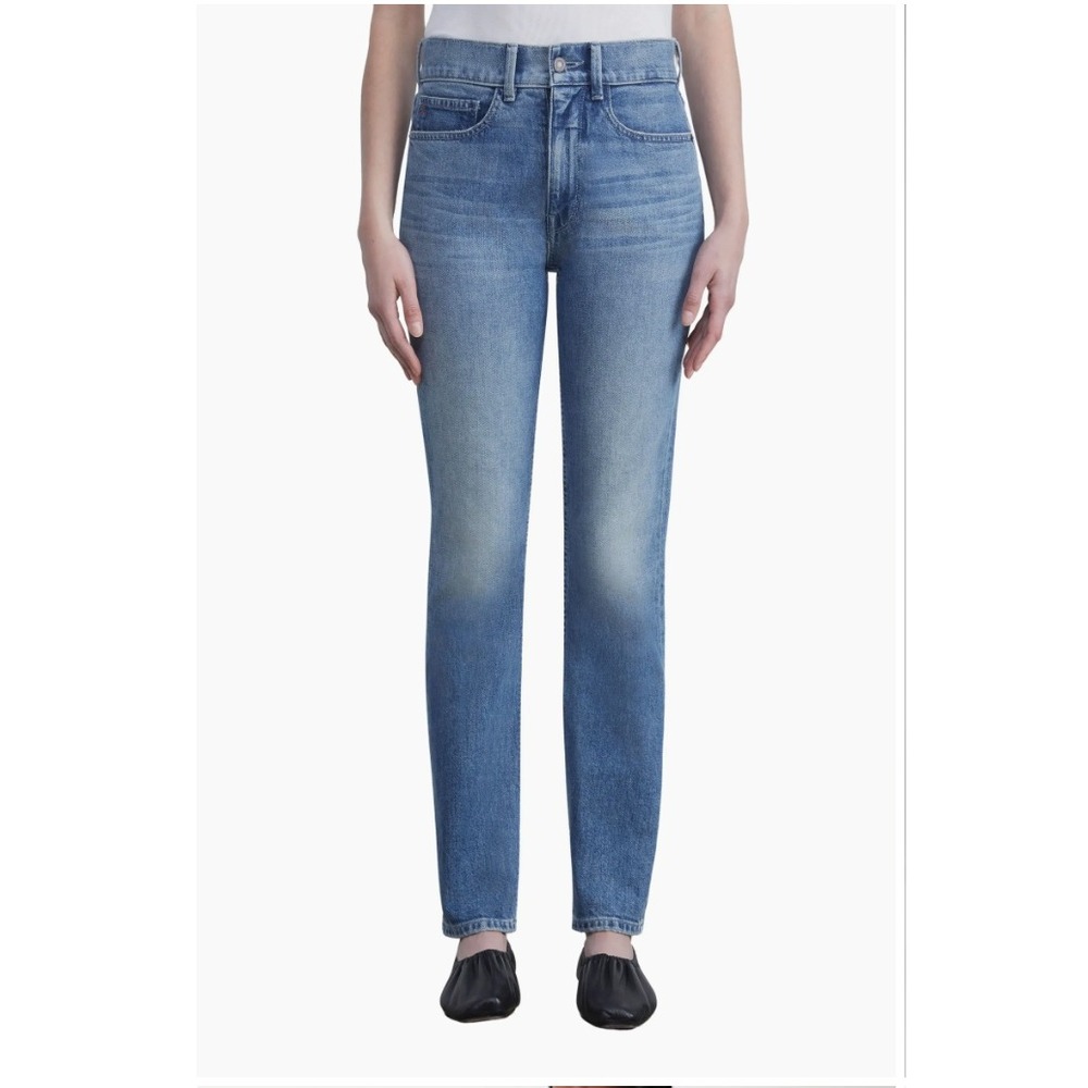 Lafayette 148 New York Reeve High Waist Straight Ankle Jeans Denim Size 33